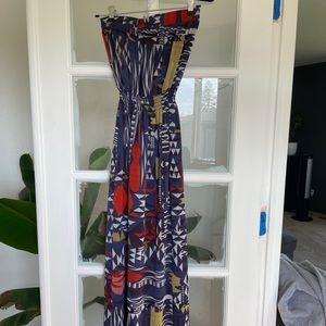 AQUA pattern maxi dress